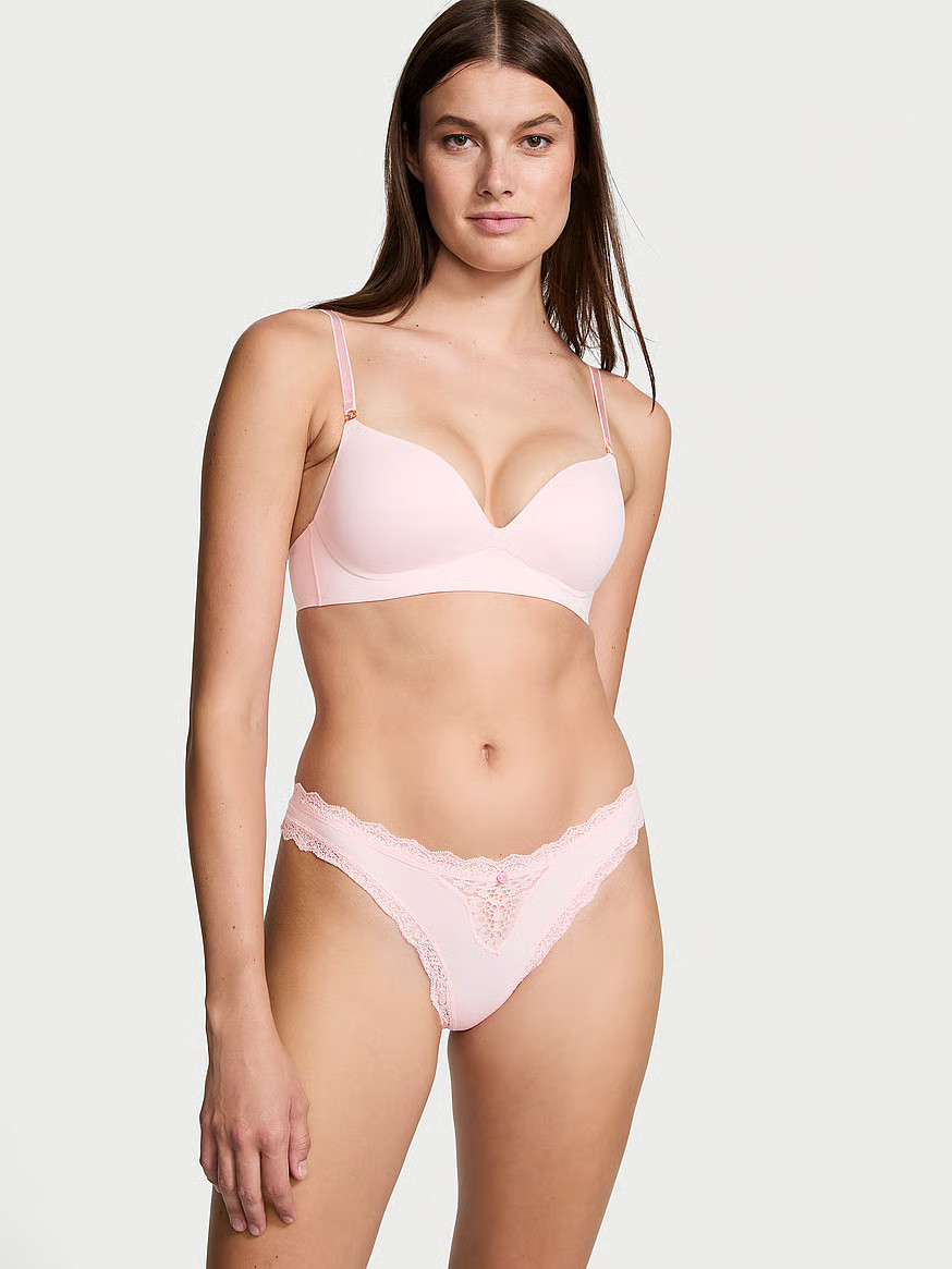 Buy Smooth Wireless Push-Up Plunge Bra, Purest Pink - Order Bras online - Victoria's Secret US | Victoria's Secret (US / CA )