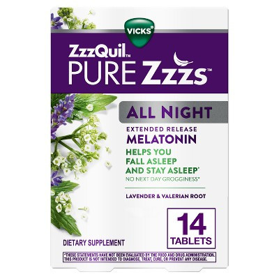 Pure Zzzs All Night Extended Release Melatonin Tablets - 14ct | Target