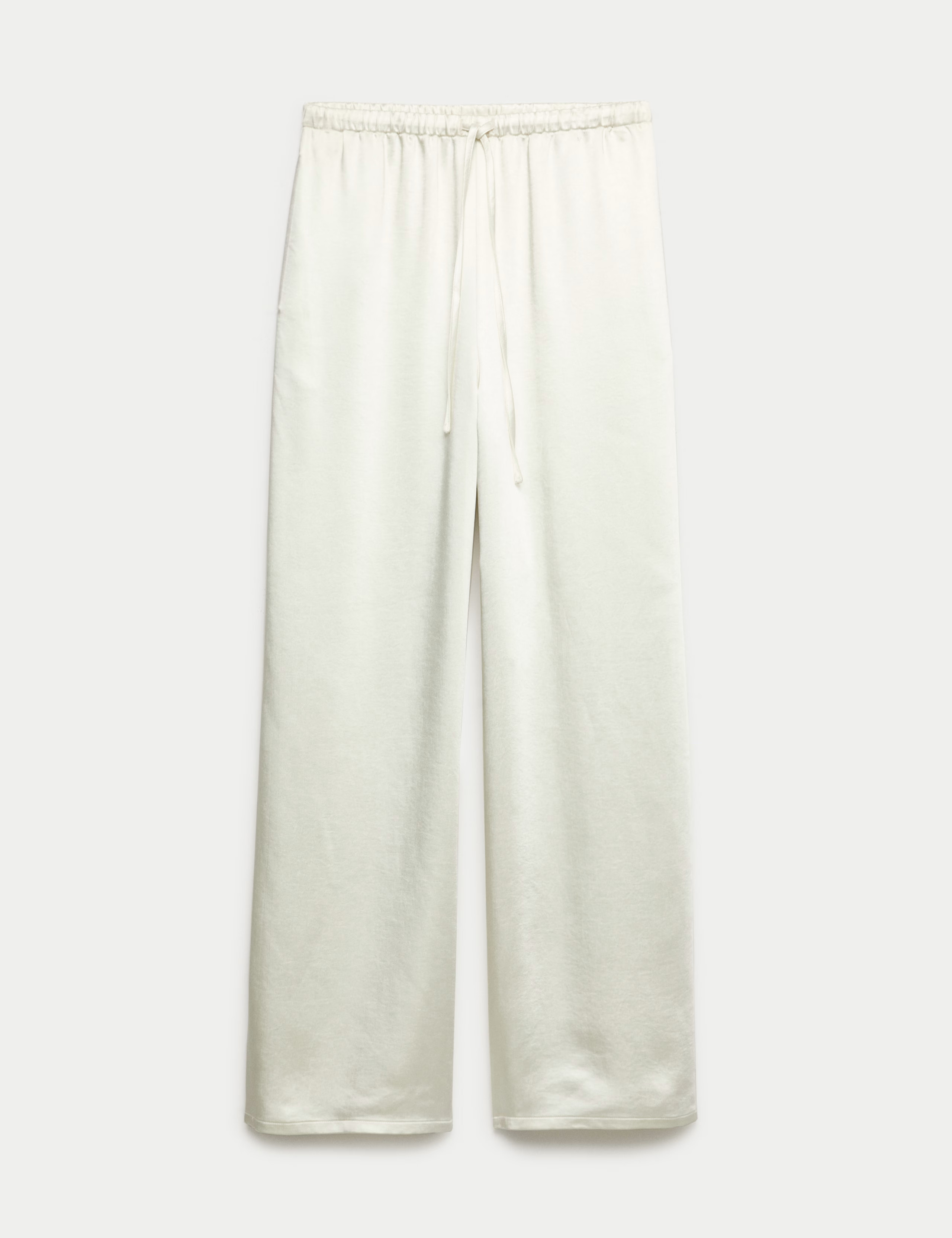 Satin Drawstring Wide Leg Trousers | Marks & Spencer (UK)