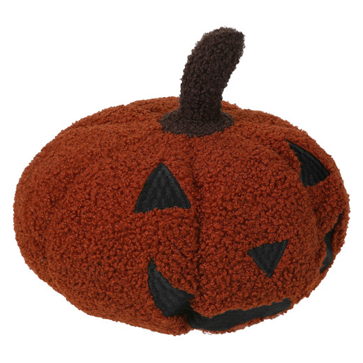 faux sherpa pumpkin pillow 9in x 7.87in | Five Below