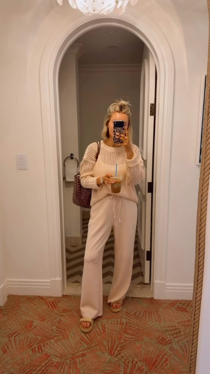 This crochet sweater & pants set is perfect for traveling! I love this color too! So comfortable& cute! Wearing size M!

Loverly Grey, Amazon, matching set, travel outfit, airport outfit, loungewear, lounge set 

#LTKSeasonal #LTKTravel
