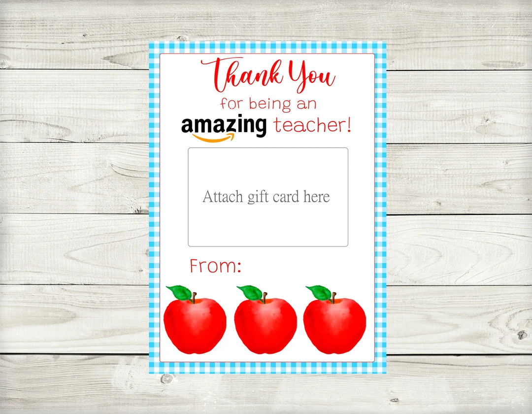 Teacher Gift Card Holder, Amazon - Etsy | Etsy (US)