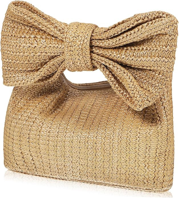 NOLITOY Straw Bag Durable Woven Clutch Purse for Summer Beach Vacations Multi Functional Handbag ... | Amazon (US)