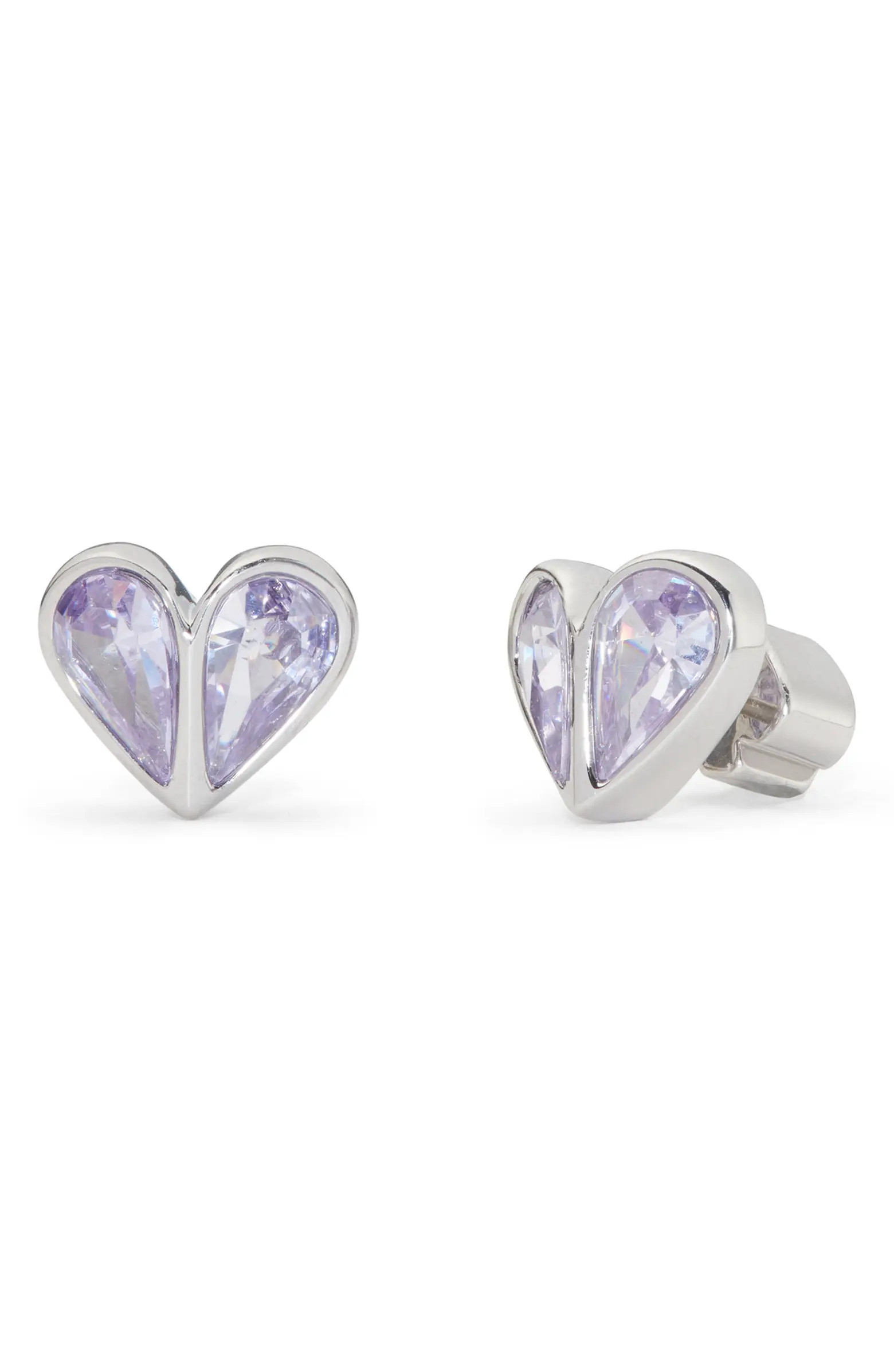 rock solid cubic zirconia heart earrings | Nordstrom