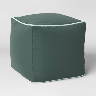 Color Block with Contrast Piping Pouf - Room Essentials™ | Target
