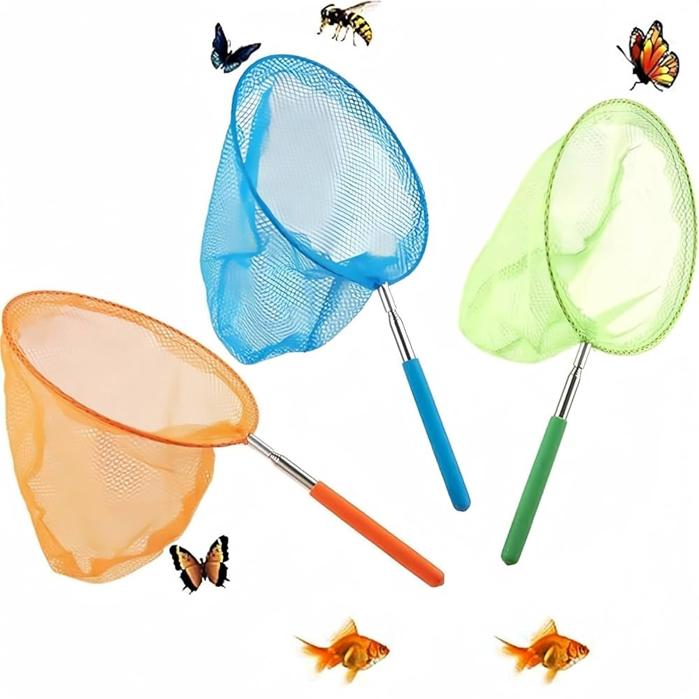 Wzenclave 3 Pieces Butterfly Net, Telescopic Butterfly Net Extendable from 17cm to 65cm, Suitable... | Amazon (CA)