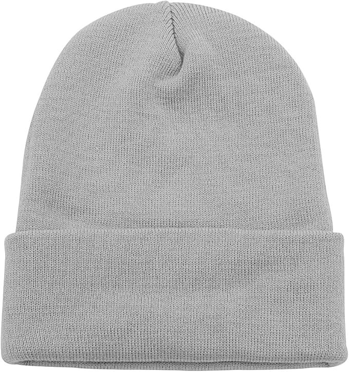 Top Level Beanie Men Women - Unisex Cuffed Plain Skull Knit Hat Cap | Amazon (US)