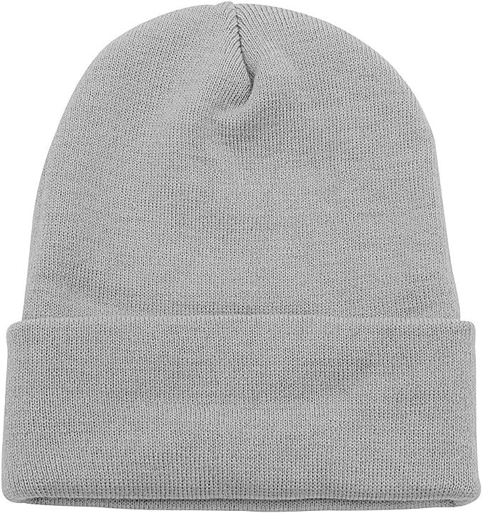 Top Level Beanie Men Women - Unisex Cuffed Plain Skull Knit Hat Cap | Amazon (US)