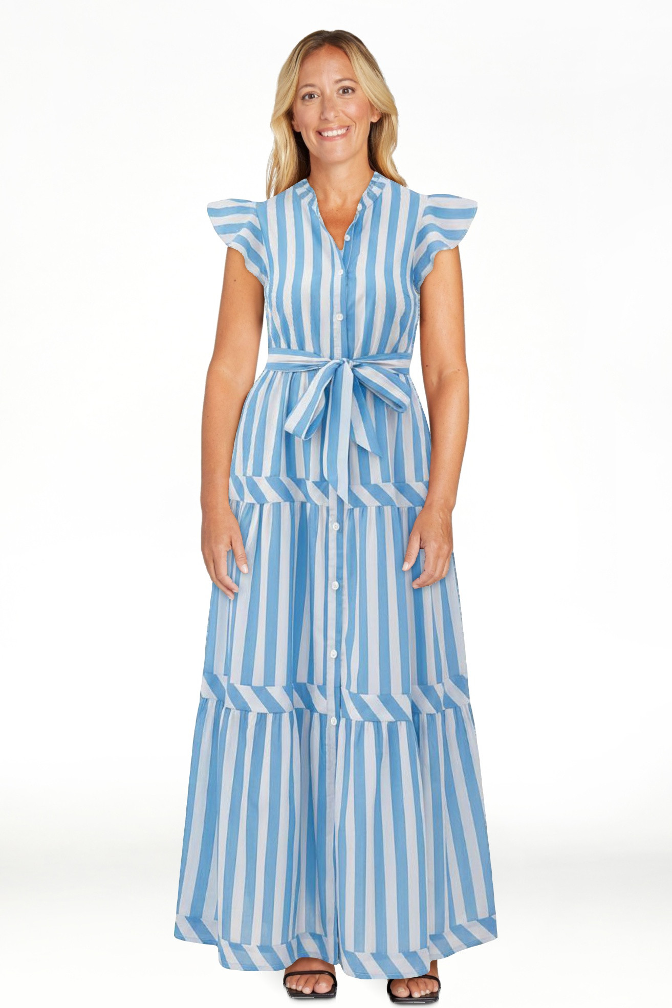 Pretty Garden Women's Belted Dress | Walmart (US)