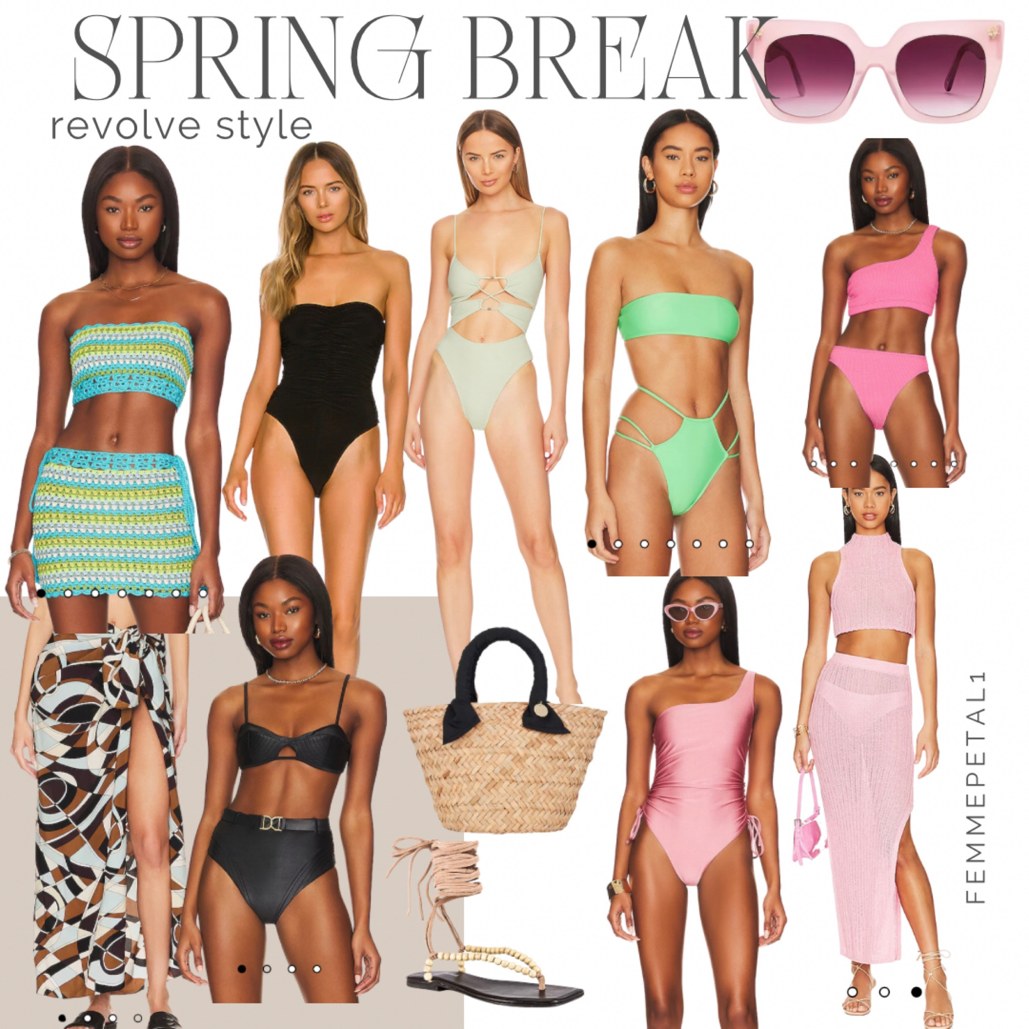 Spring break style, resort wear, beach style, swimsuit, swimsuit cover up, beach bag, pink sunglasses, pink bathing suit, summer trends, lace up sandals, rattan bag, beach skirt 

#LTKSeasonal #LTKFind #LTKswim