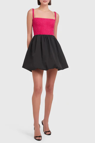 Amanda Uprichard Christine Dress in Hot Pink / Black - Size S | Amanda Uprichard