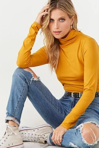 Form-Fitting Turtleneck Top | Forever 21 (US)