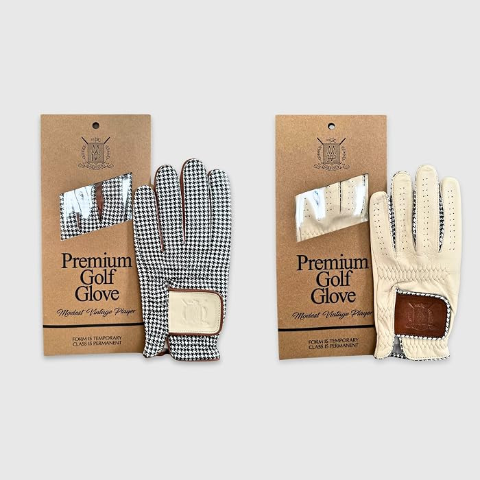 PRO Houndstooth Cabretta Golf Gloves L/H - Brown (2 Pack) Womens (M) | Amazon (US)
