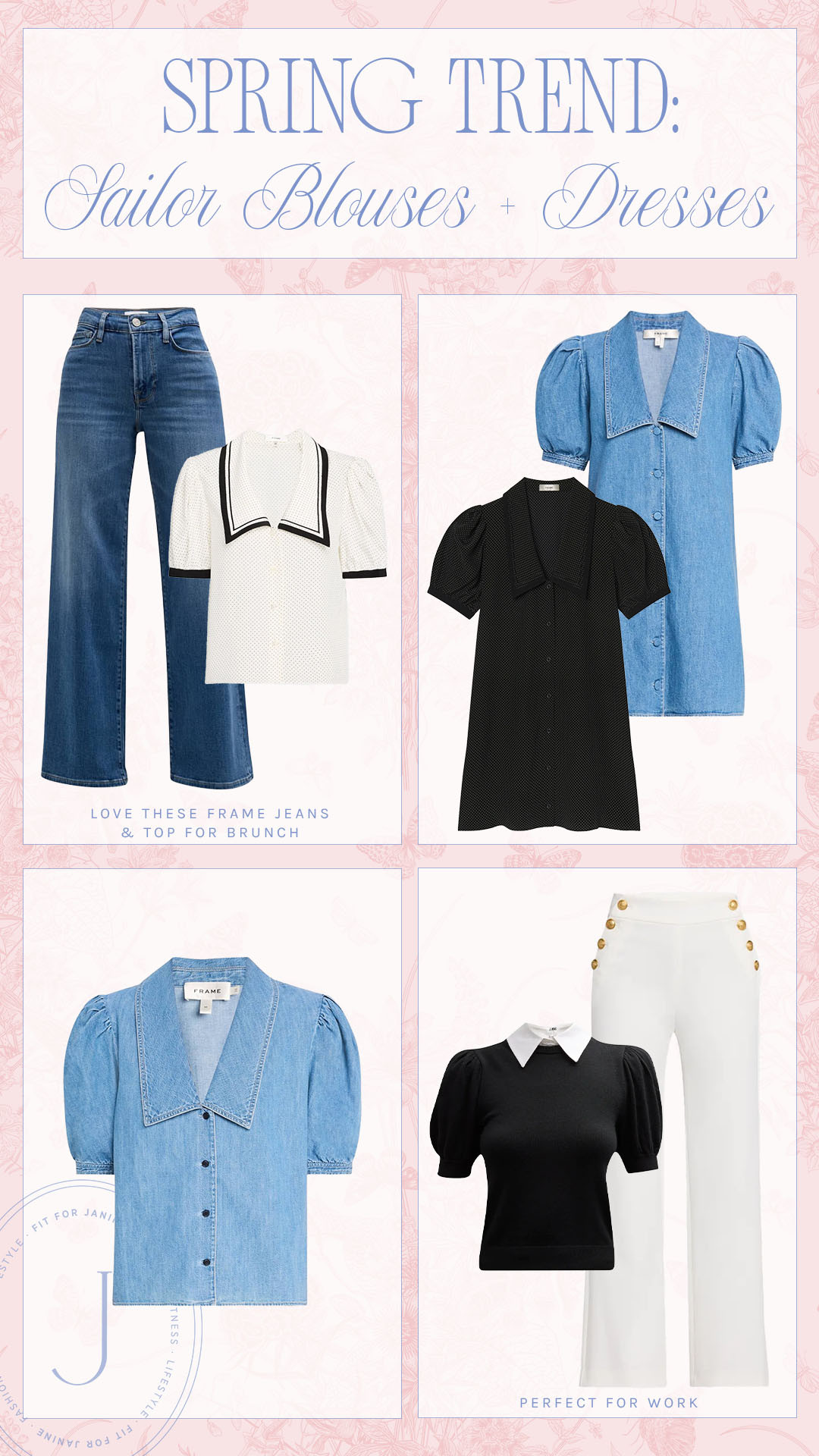 Who does not love a great sailor collar? Loving this season's trend from Frame denim that will add a touch of class to your wardrobe! Plus, they are pieces that can easily be dressed up or down!

Fit4Janine, Blouses, Dresses, Denim, Spring Outfits, Spring Trends 

 

#LTKSeasonal #LTKStyleTip
