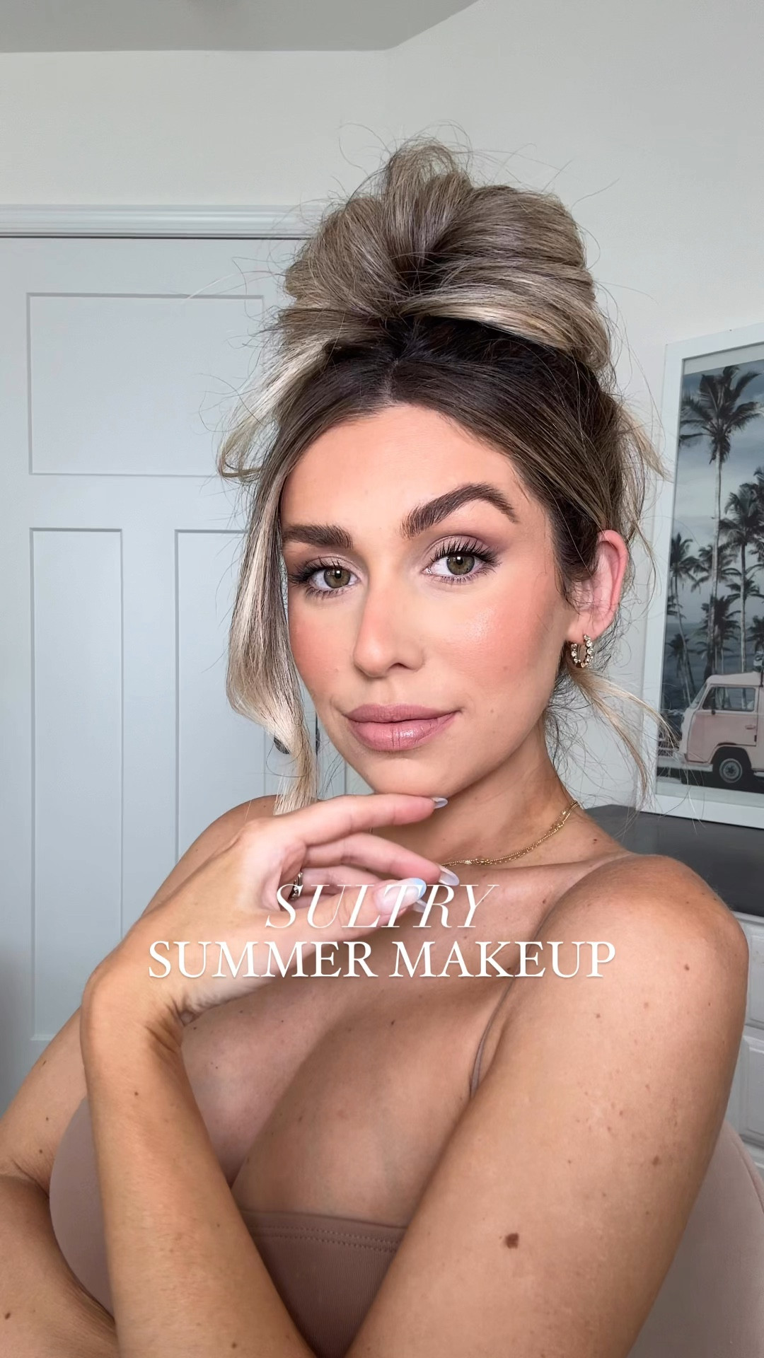 Sultry Summer Makeup 🤍 sharing the product deets below 👇🏽 comment SHOP to get everything sent over to you directly! 

@lorealusa Lumi Glotion in Medium 
@lancomeofficial Teint Idole Care & Glow Foundation in 305N
@hourglasscosmetics Vanish Concealer in cotton
@dibsbeauty desert island duo in shade 1 
@lauramercier translucent setting powder 
@bareminerals blush in pink me up + blonzer in kiss of pink
@hourglasscosmetics radiant light bronzer
@benefitcosmetics precisely my brow & 24 hour brow gel 
@colourpopcosmetics precious metals palette
@tartecosmetics Maneater mascara
@rarebeauty lip liner in humble 
@makeupbymario lipstick in midtown 

#makeup #makeuptutorial #summermakeup #flawlessmakeup #makeuproutine 

#LTKVideo #LTKFindsUnder50 #LTKBeauty