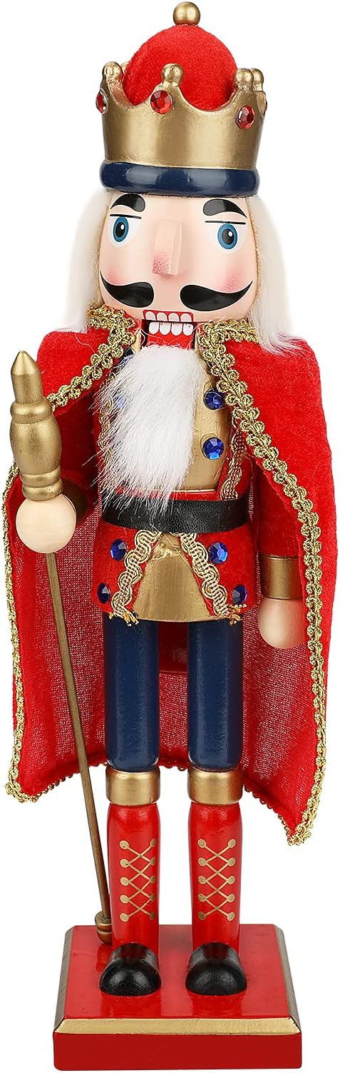 ZOOS Nutcracker Christmas Decorations, 15 Inch Traditional Wooden Nutcracker Soldier Red Nutcrack... | Amazon (US)