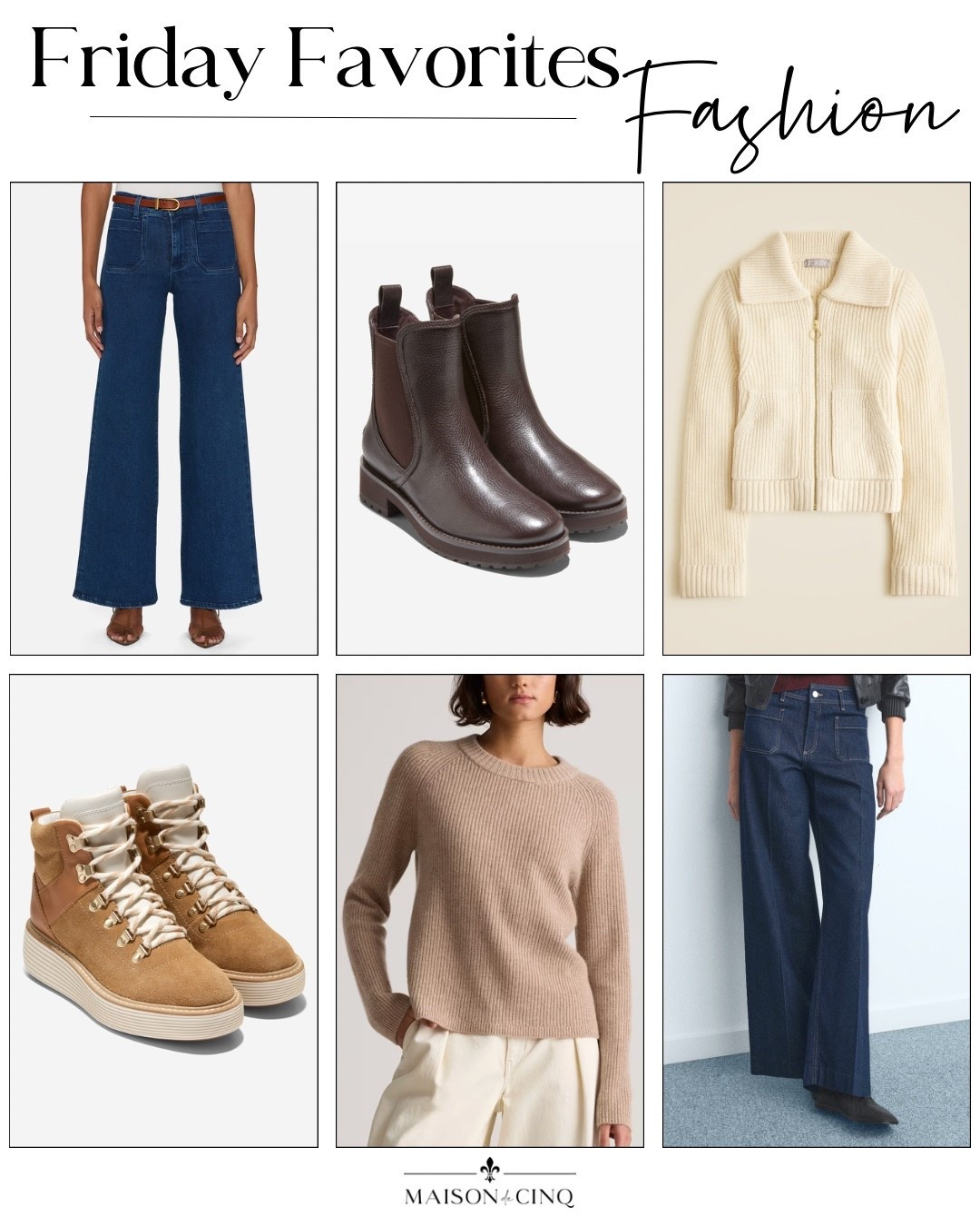 This week’s Friday Favorites include designer sweater 60% off!, cute waterproof boots, my fave wide leg jeans, cashmere sweaters and more!

#LTKOver40 #LTKFindsUnder100