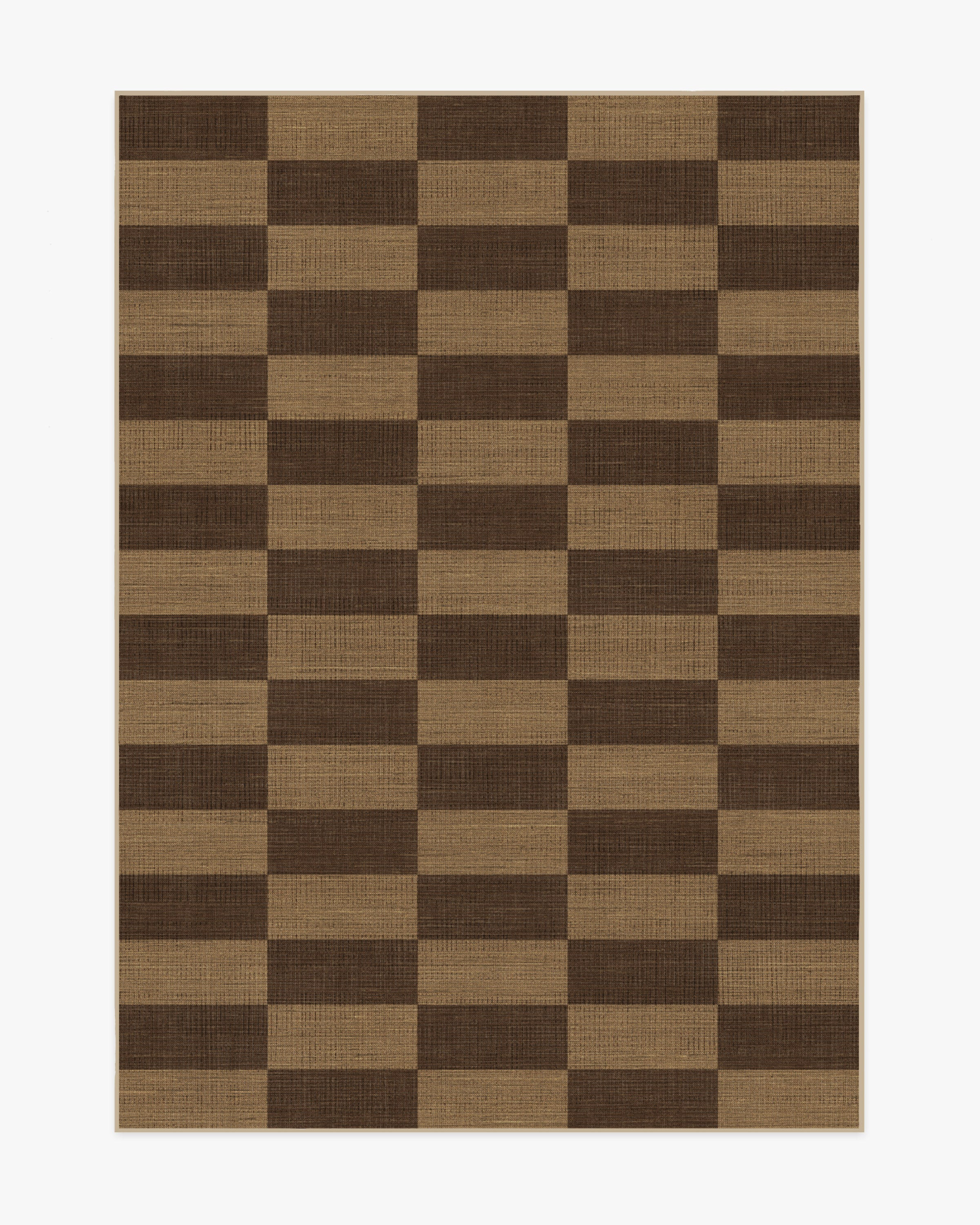Architectural Digest Yates Check Brown Re-Jute Rug | Ruggable