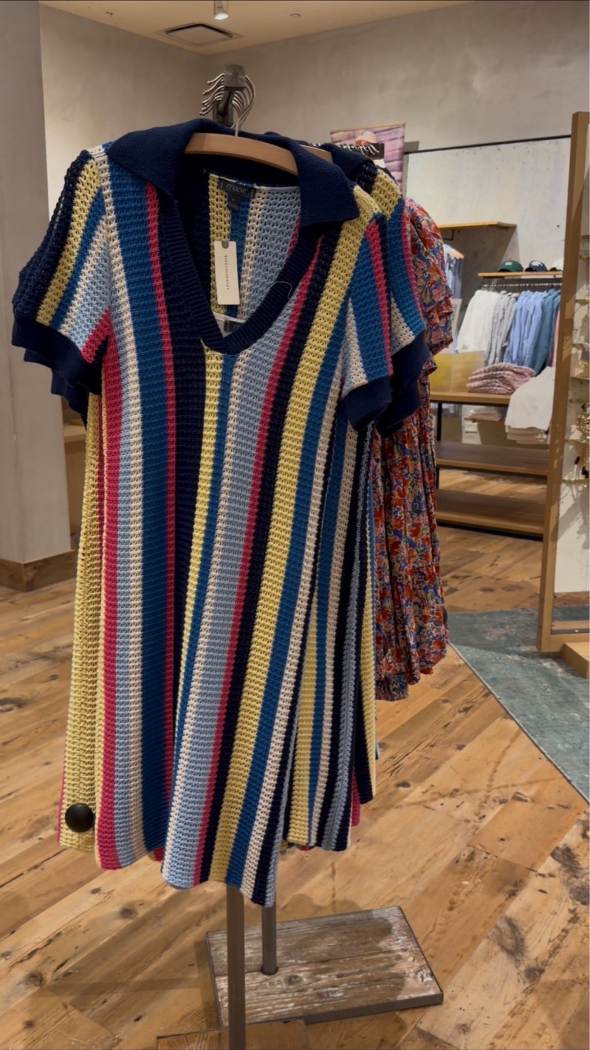 40% off sale T Anthropologie makes this knit colorful stripe dress a must have.
I love the colors. Wear a cute sandal or sneakers for a cute summer look

#LTKOver40 #LTKTravel #LTKSaleAlert