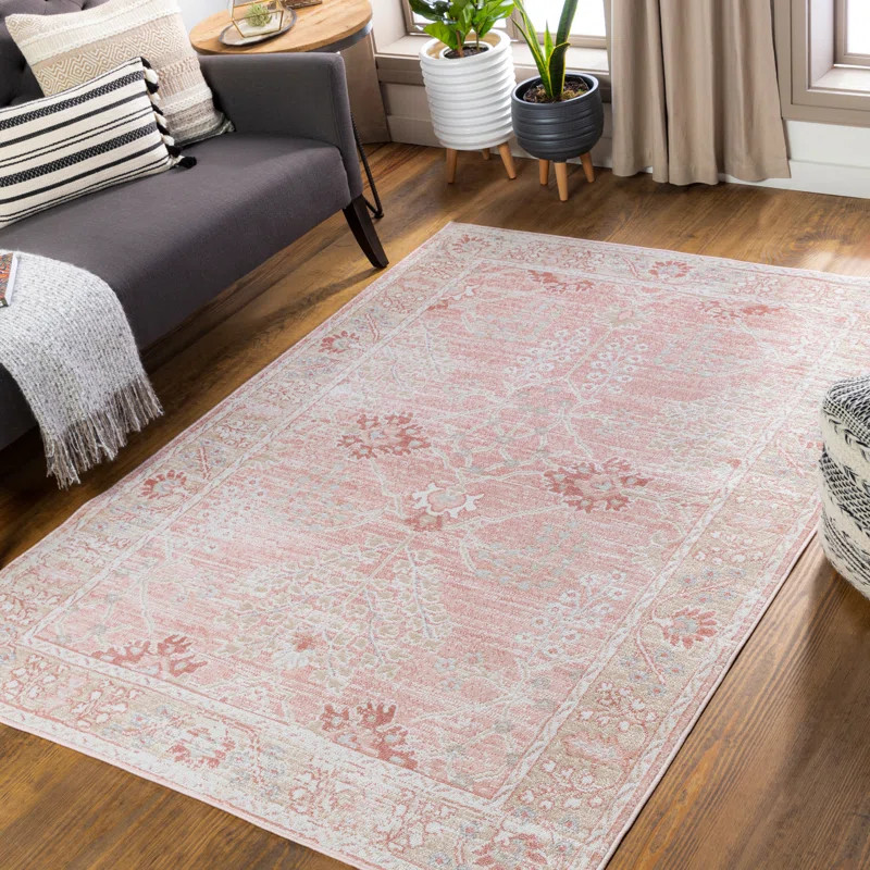 Judey Performance Pink Rug | Wayfair North America