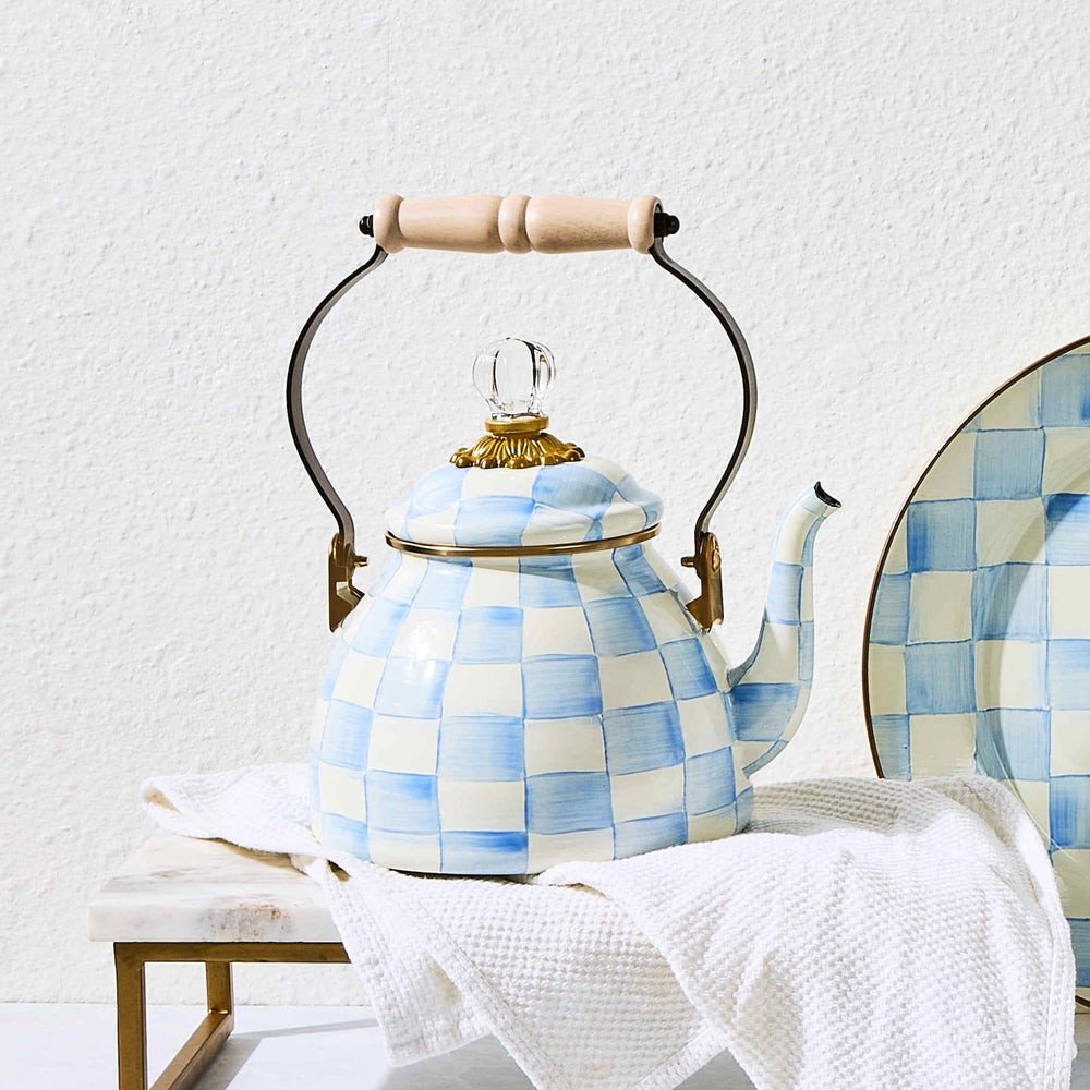Sky Check 2 Quart Tea Kettle | MacKenzie-Childs
