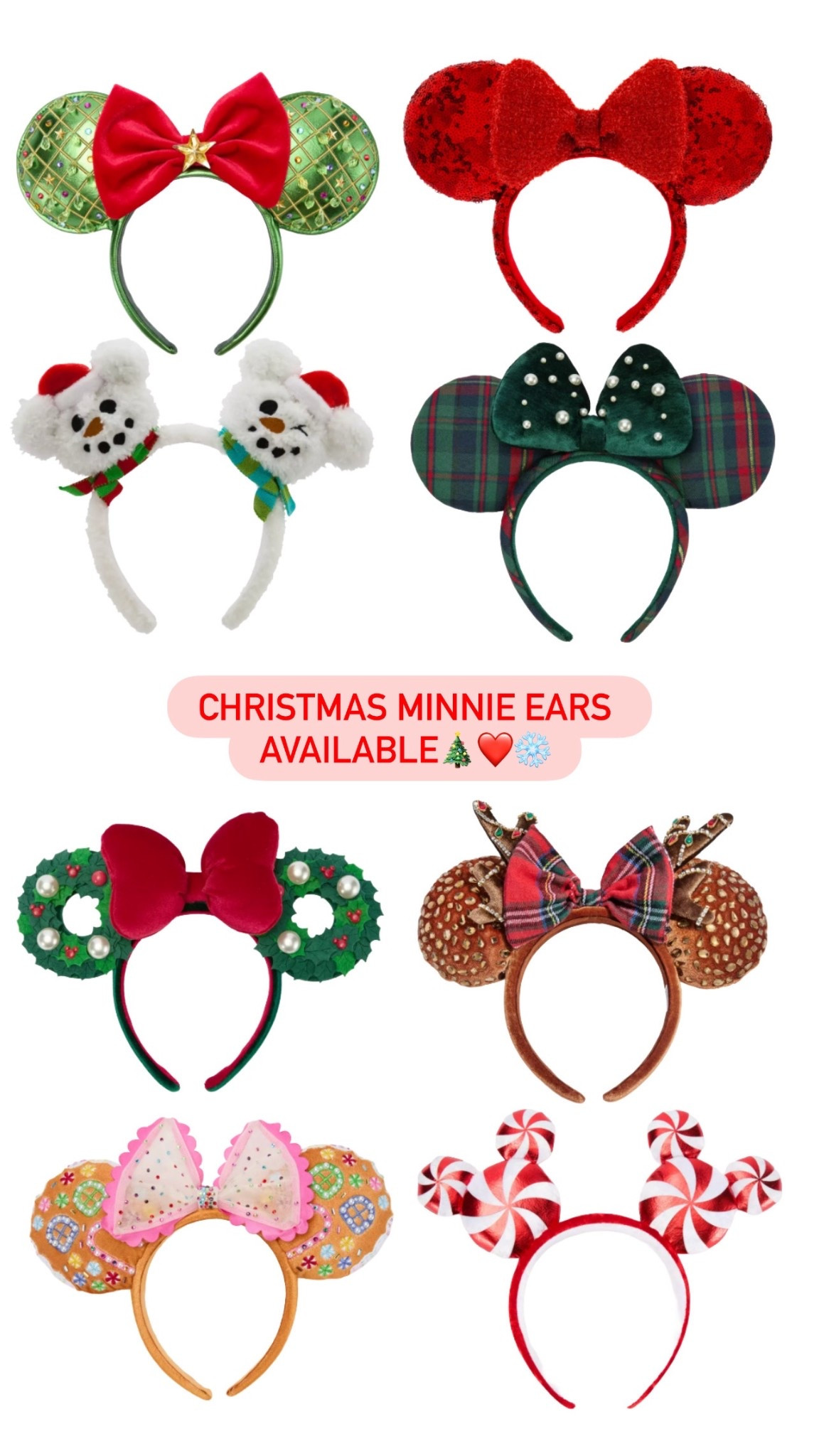 christmas minnie ears available on the disney store!! ☃️🎄❤️❄️

#LTKSeasonal #LTKTravel #LTKHoliday