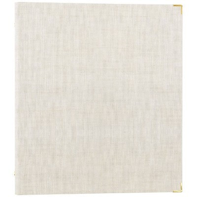 Sugar Paper Essentials 1" Round Ring Binder Flax: Cute Linen Aesthetic Binder with Hard Cover & Internal Pocket | Target