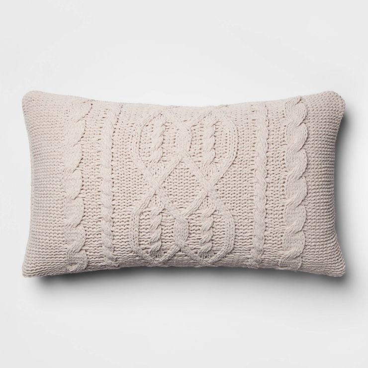 Oversized Cable Knit Chenille Throw Pillow - Threshold™ | Target