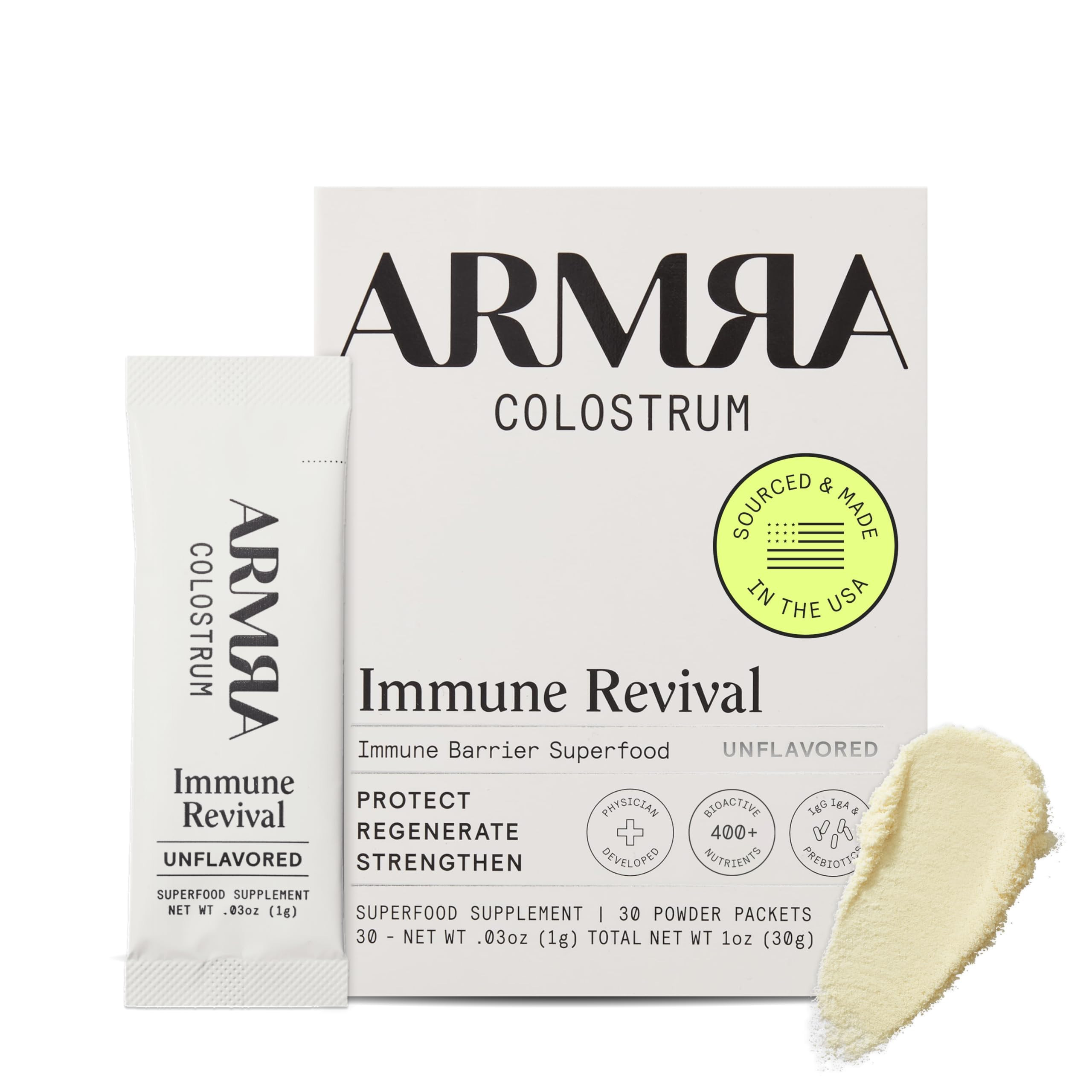 ARMRA Colostrum™ Premium Powder, Grass Fed, Gut Health Bloating Immunity Skin & Hair, Contains ... | Amazon (US)