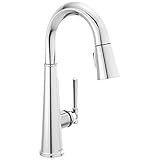 Delta Faucet Emmeline Chrome Bar Faucet with Pull Down Sprayer, Chrome Bar Sink Faucet Single Hole,  | Amazon (US)