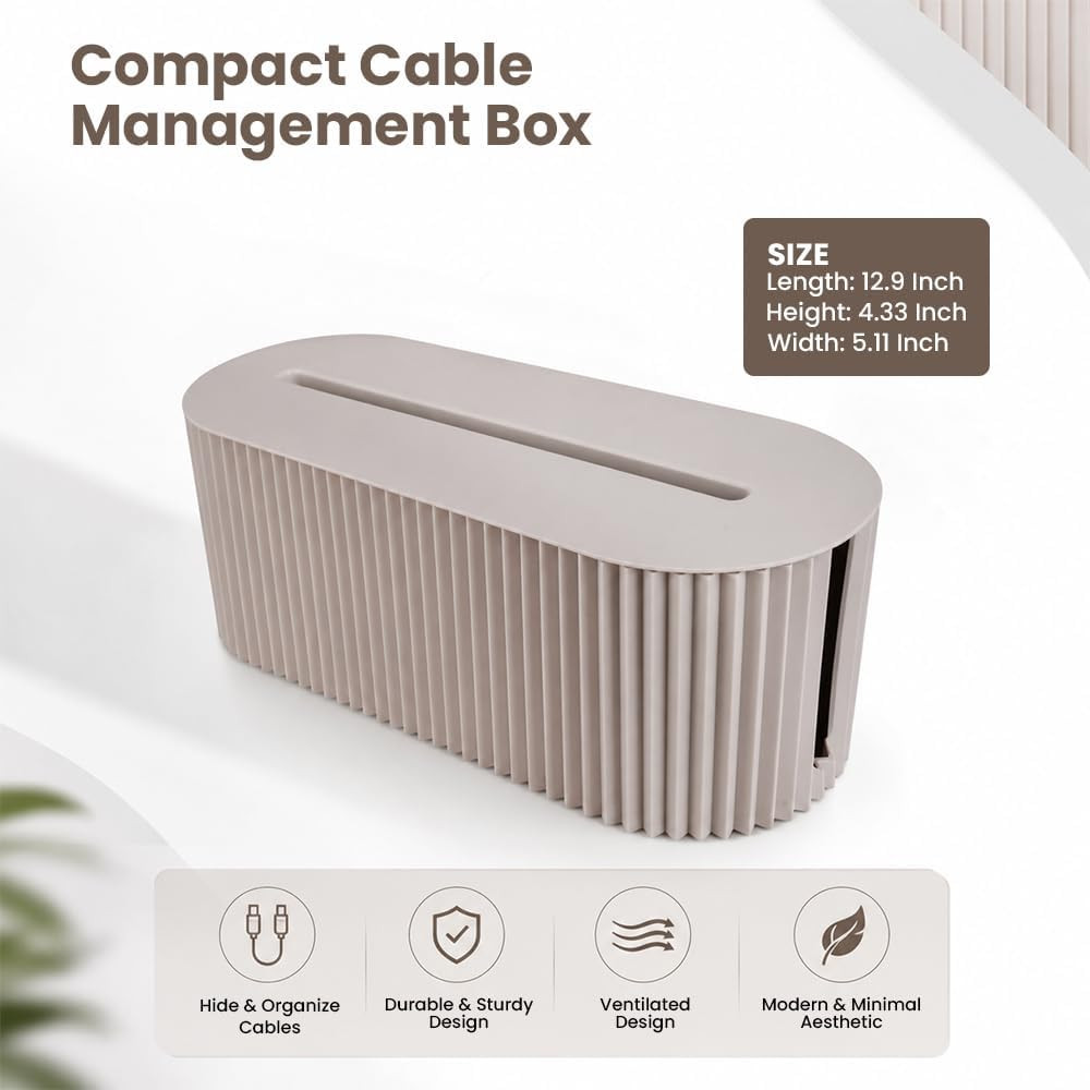 Cable Management Box – Home & Office Desk Cord Organizer Hide Power Strip & Under Desk TV Compu... | Amazon (US)