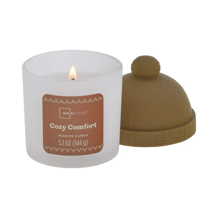 Mainstays 1-Wick Beanie Lid Scented Jar Candle, Cozy Comfort, 5.1oz. | Walmart (US)