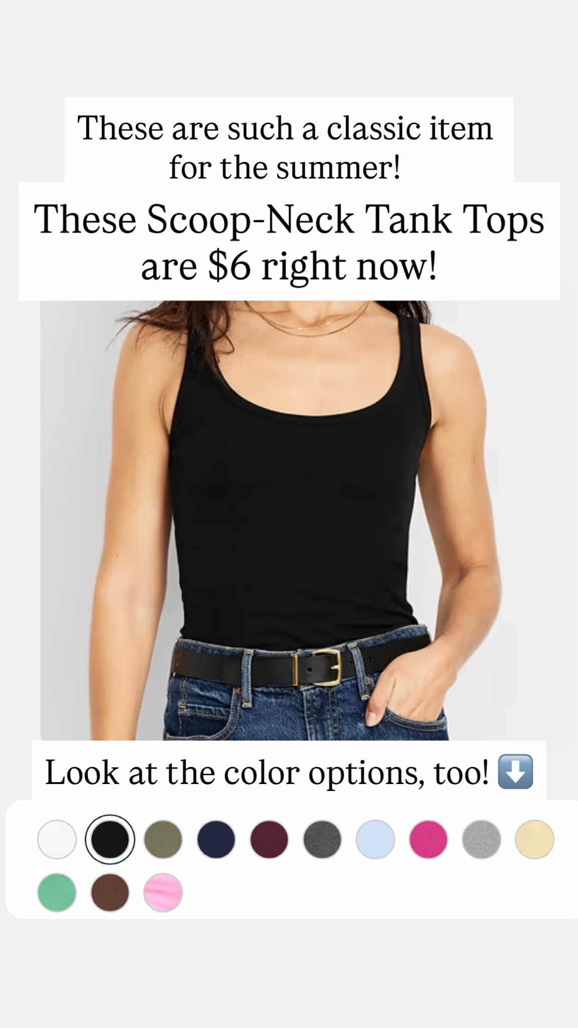 How cute are these tank tops? I just love these for the summer. Only $6 right now!

#LTKSaleAlert