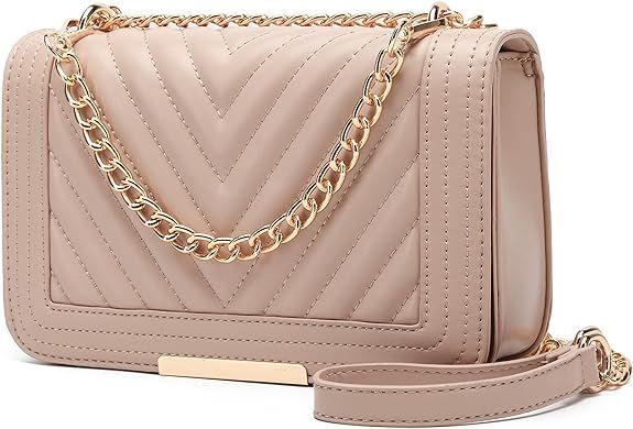 lola mae Crossbody Bags for Women Fashion Quilted Shoulder purse with Convertible Chain Strap Cla... | Amazon (US)