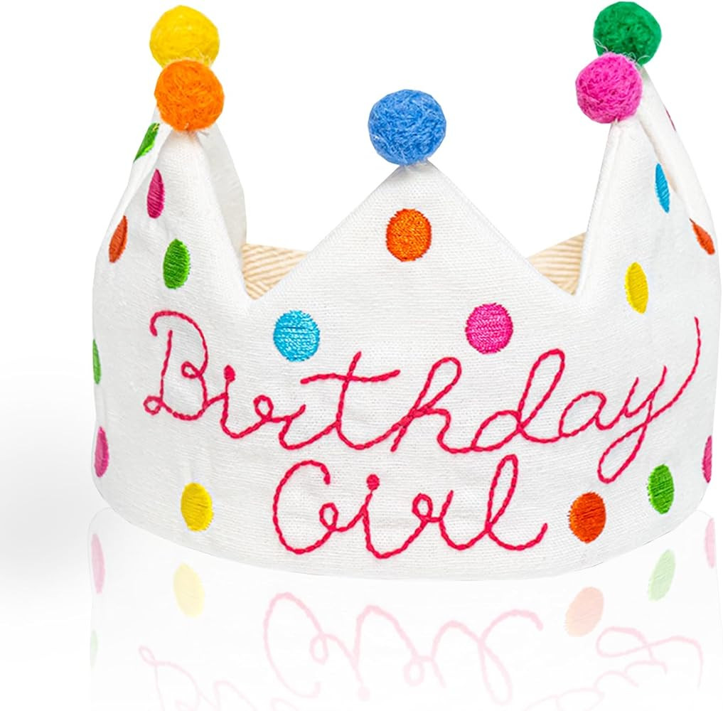 Personalized Hand Embroidered Birthday Hats Unique Happy Birthday Crowns Cute Party Hat for Boy G... | Amazon (US)
