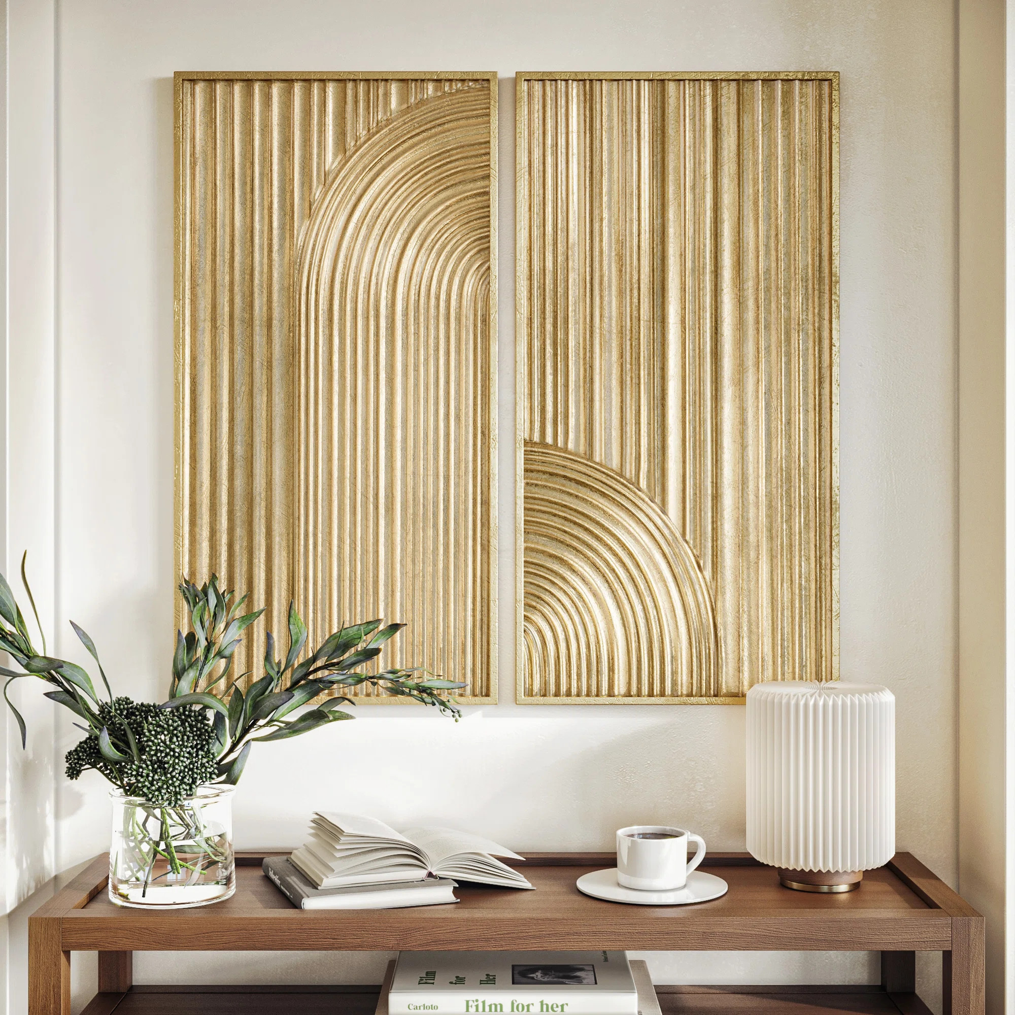 Elysia Abstract Metal Modern Wall Décor (Set of 2) | Wayfair North America