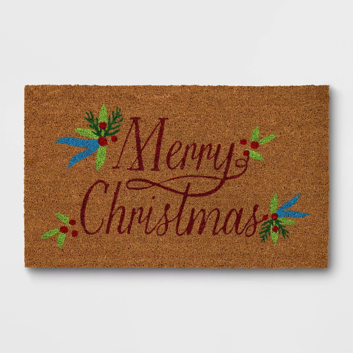 1'6"x2'6" 'Merry Christmas' Coir Doormat Red - Wondershop™ | Target