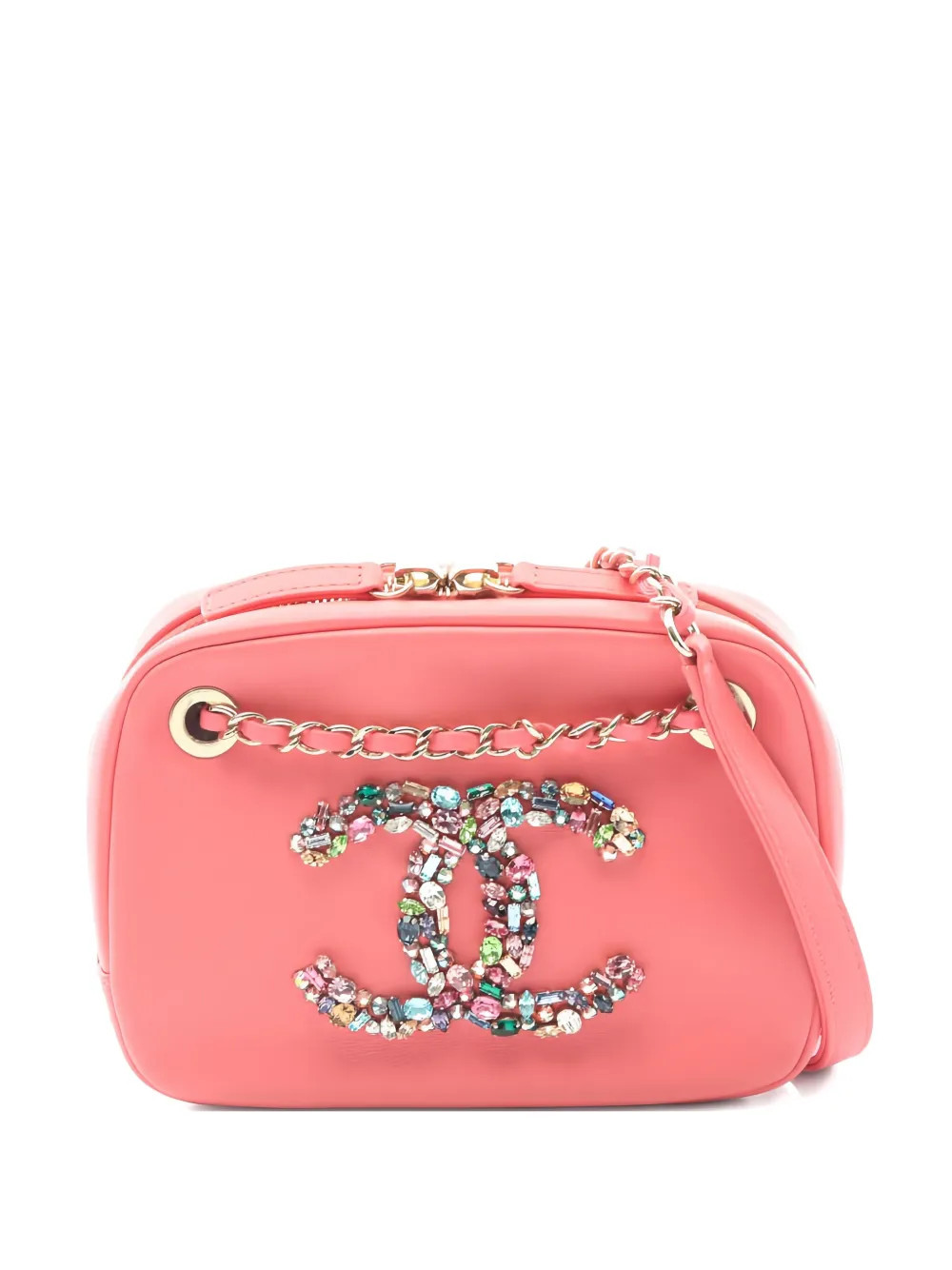 CHANEL Pre-Owned 2021-2022 Coco Mark chain-strap mini bag - Pink | Farfetch Global