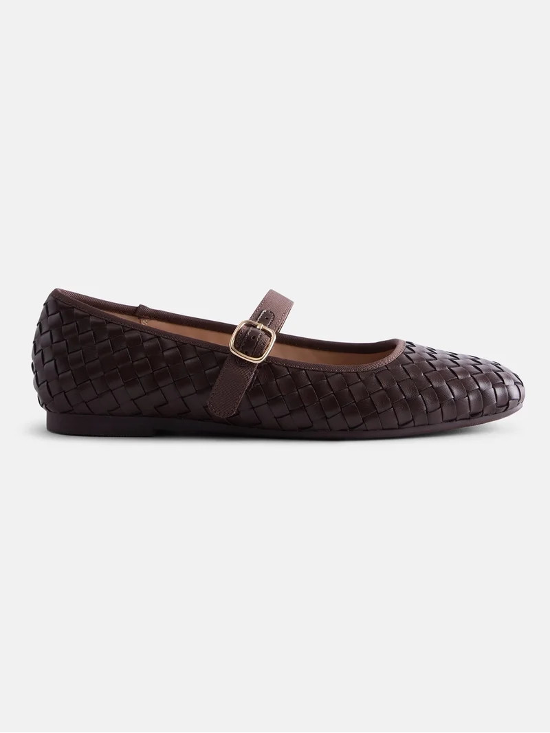 Scenario Women's Woven Mary Jane Flats | Walmart (US)