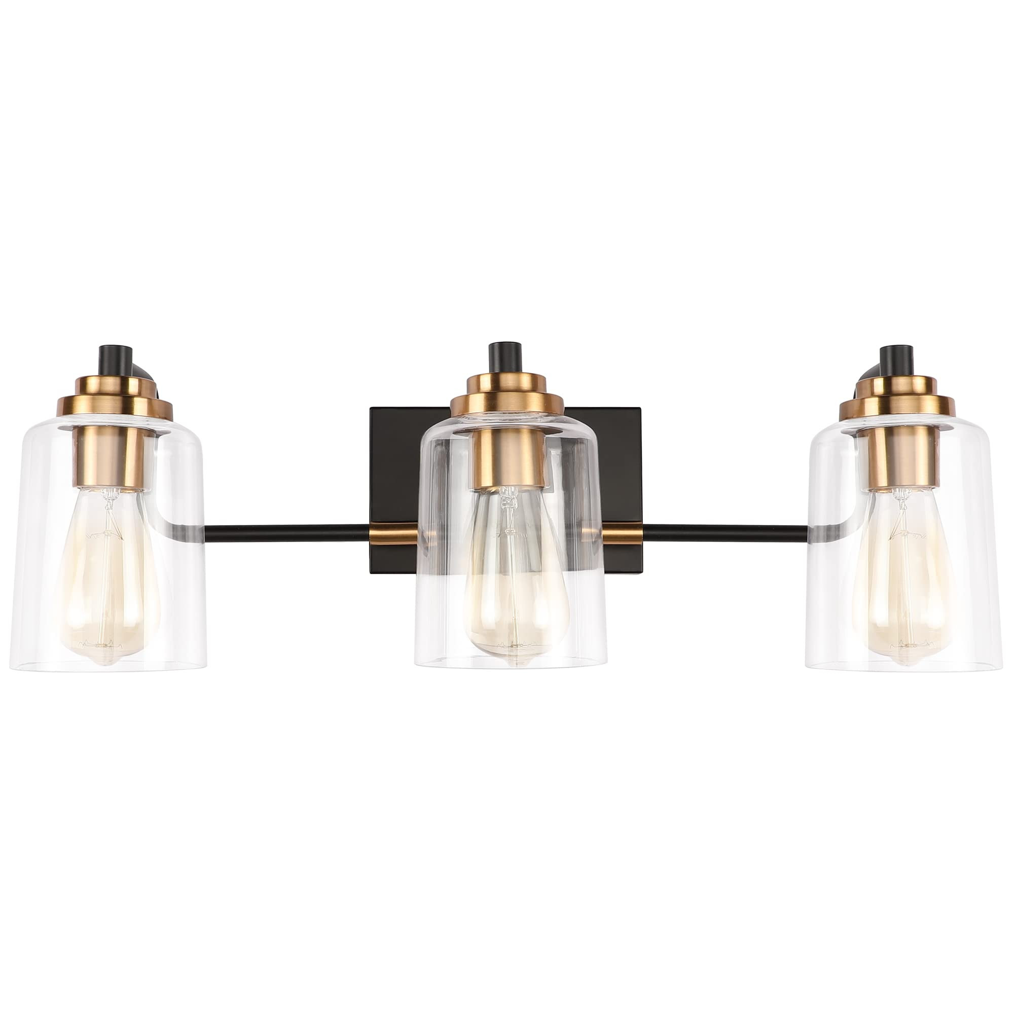 SOLFART Bathroom Light Fixtures 3-Light Vintage Bathroom Vanity Light Over Mirror Wall Sconces in... | Amazon (US)