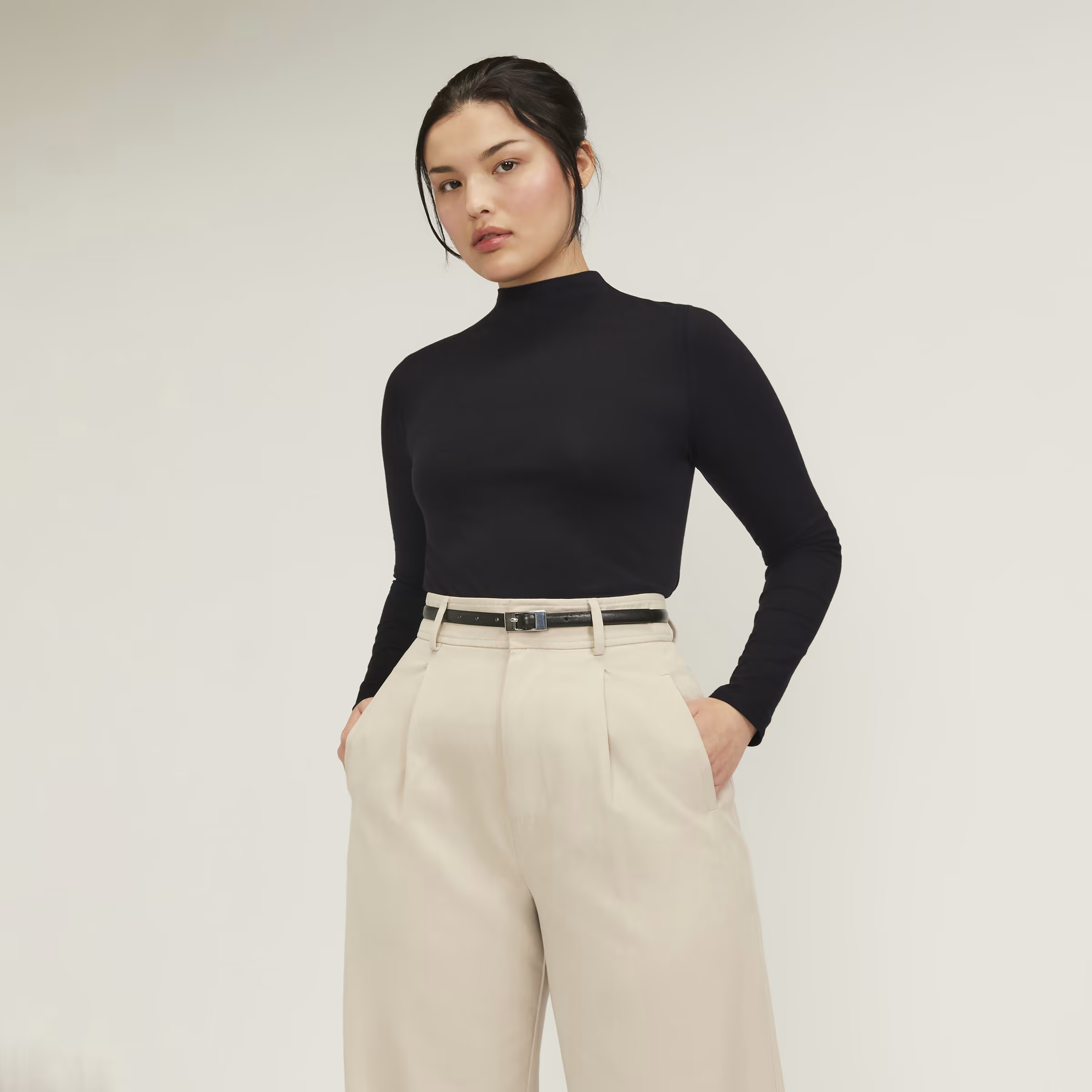The Supima® Form Funnel Neck Tee | Everlane