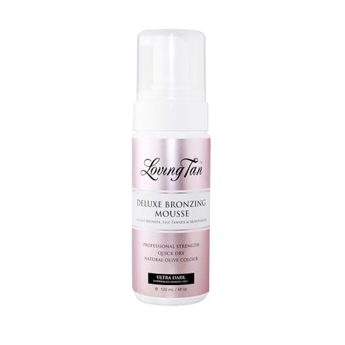 Loving Tan Deluxe Self Tanning Bronzing Mousse, Ultra Dark - Streak Free, Professional Quality Sunless Tanning - Up to 5 Self Tanner Applications per Bottle, Cruelty Free - 4 FL Oz | Amazon (US)