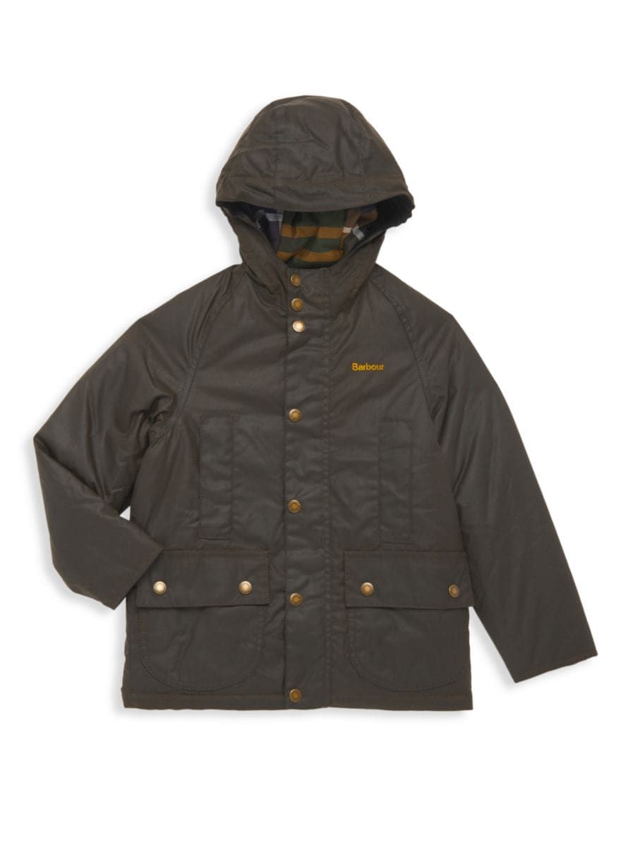 Little Boy's & Boys Beaufort Wax Hooded Jacket | Saks Fifth Avenue