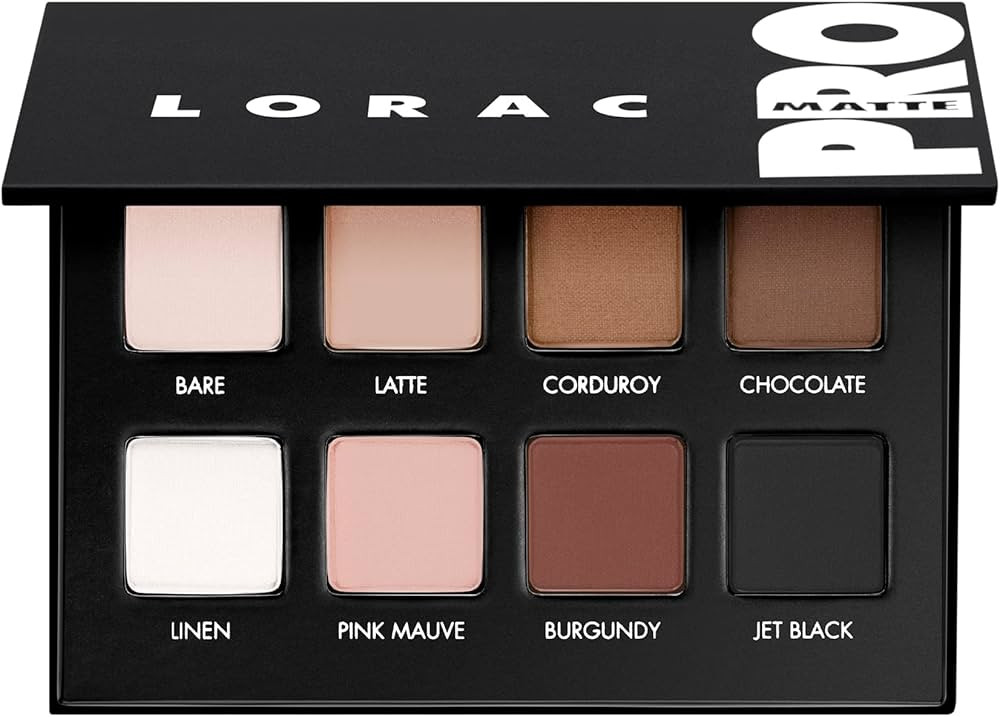 LORAC PRO Matte & Shimmer Eyeshadow Palette, Metallic High Pigmented, Mirror Compact | Amazon (US)