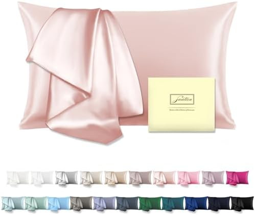 Mulberry Silk Pillow Cases Standard Size Silk Pillowcase with Zipper Soft Breathable Smooth Cooli... | Amazon (US)