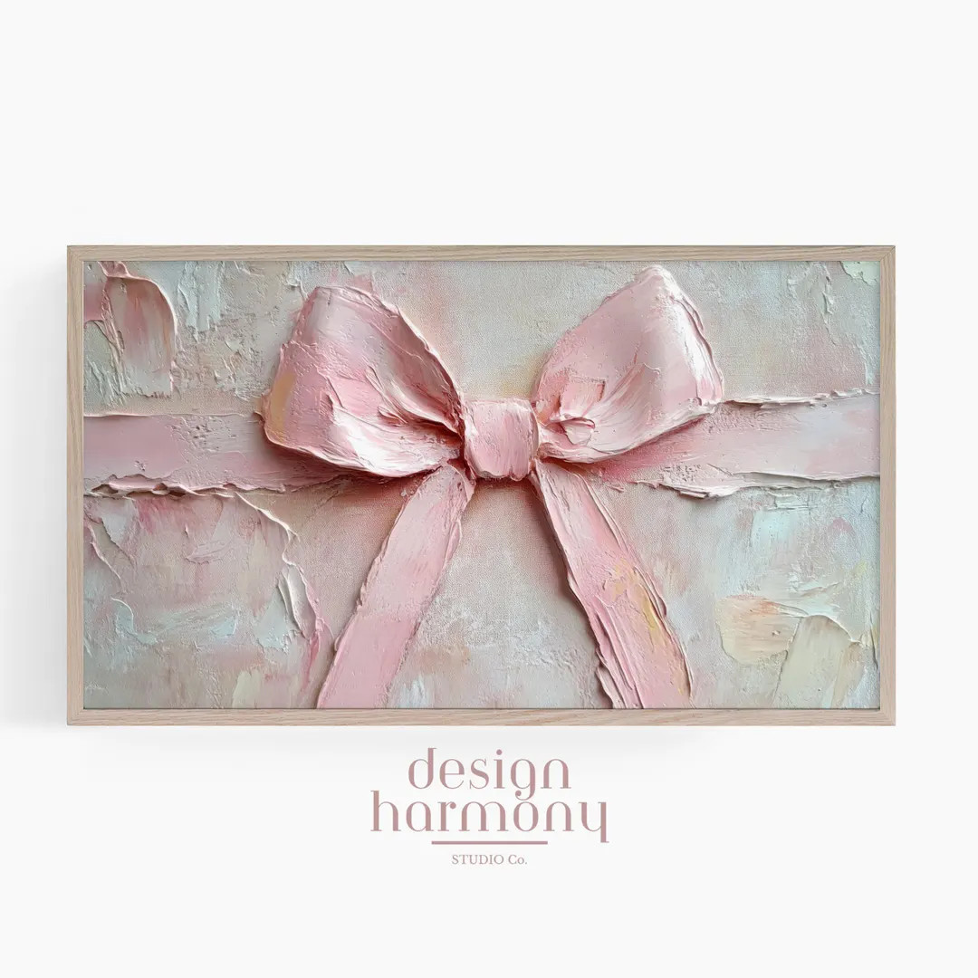 Valentine's Day Pink Bow Samsung Frame TV Art (digital Download) - Etsy | Etsy (US)