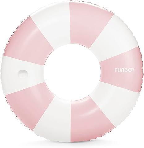 FUNBOY Giant Vintage Stripe Inflatable Tube Pool Float with Cup Holder 48" Large Pool Float for A... | Amazon (US)