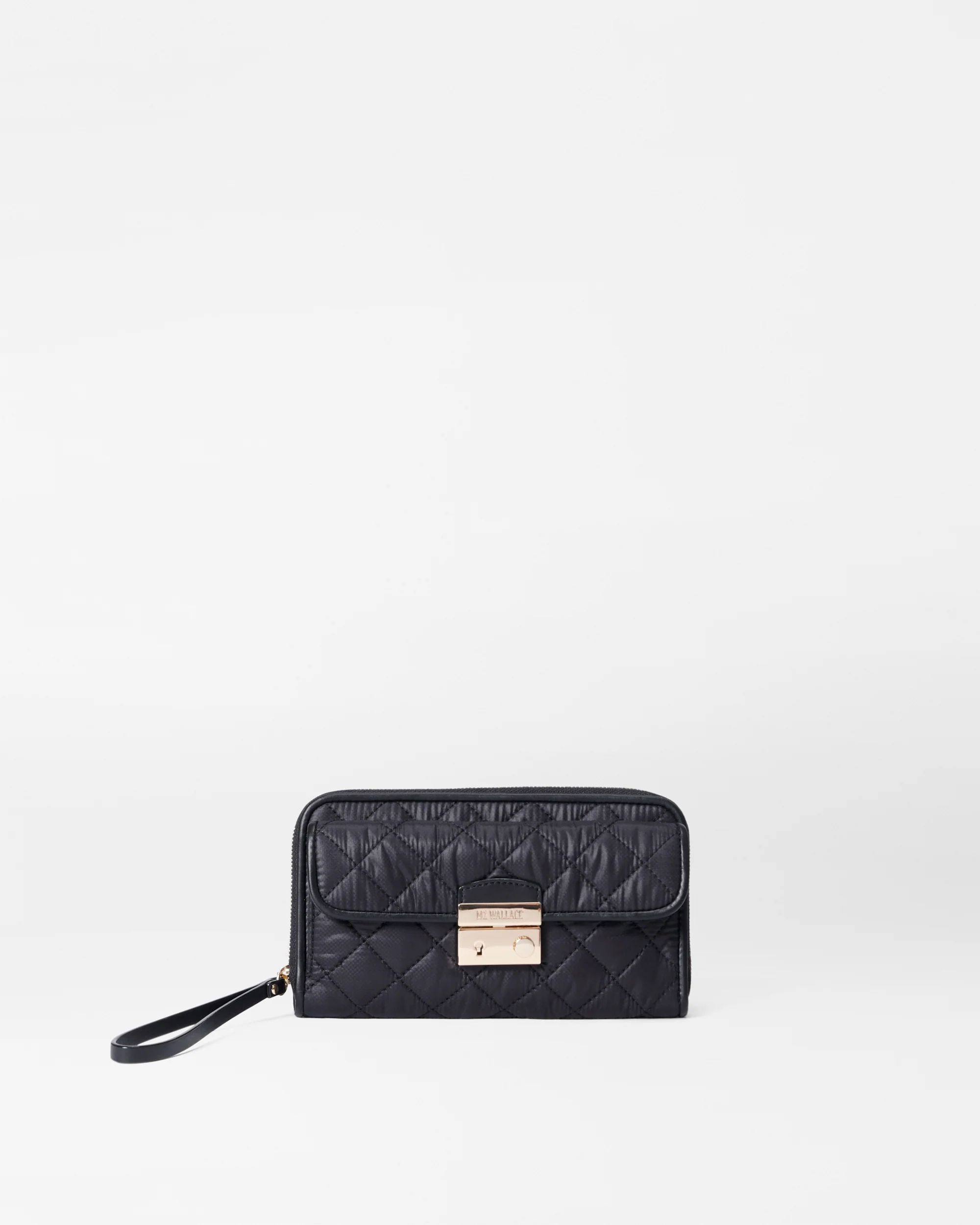 Crosby Lock Wristlet Wallet in Black Nylon | MZ Wallace | MZ Wallace