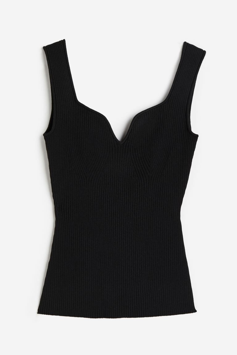 Rib-knit vest top | H&M (UK, MY, IN, SG, PH, TW, HK)