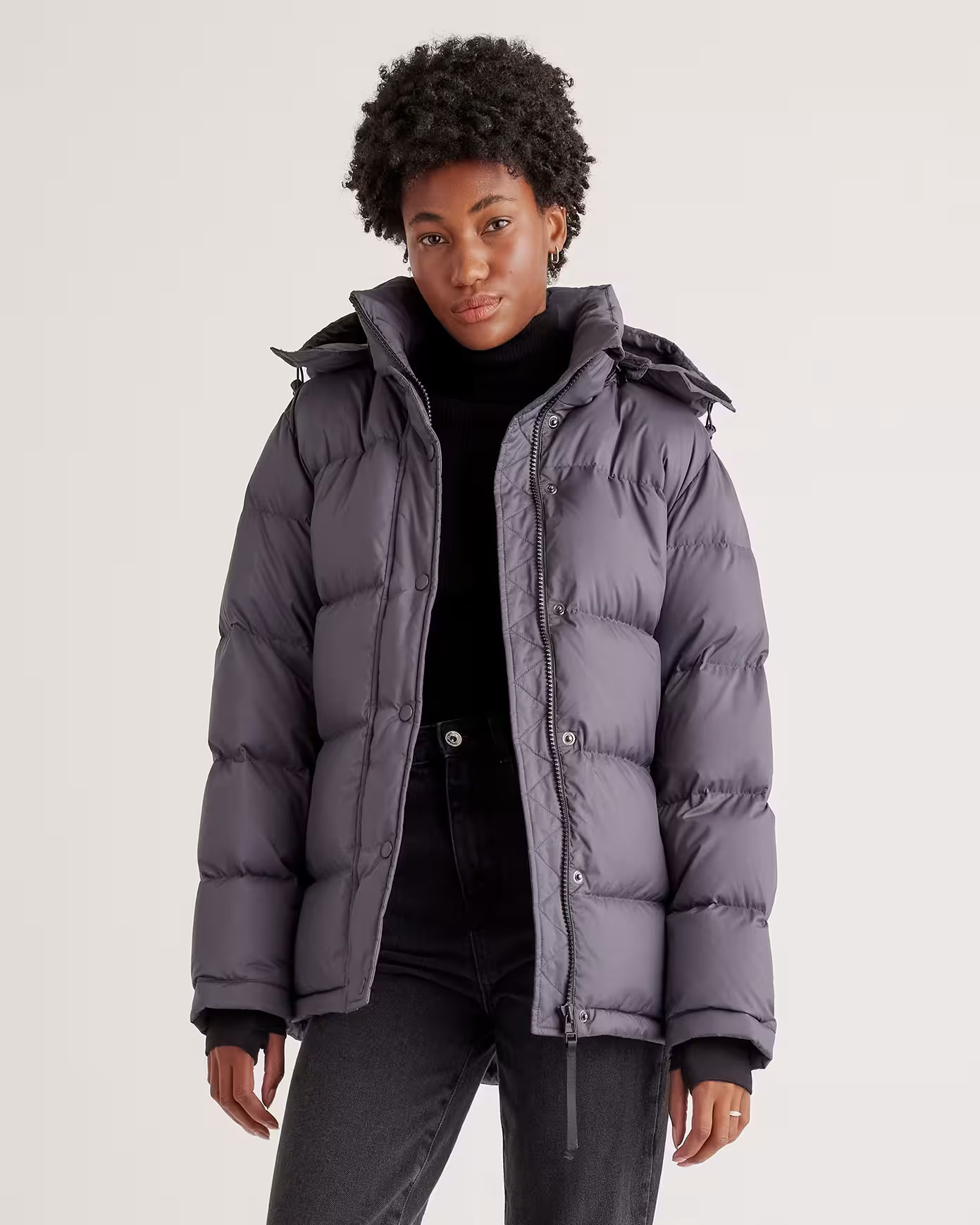 Responsible Down Puffer Jacket in Carbon Grey | Quince